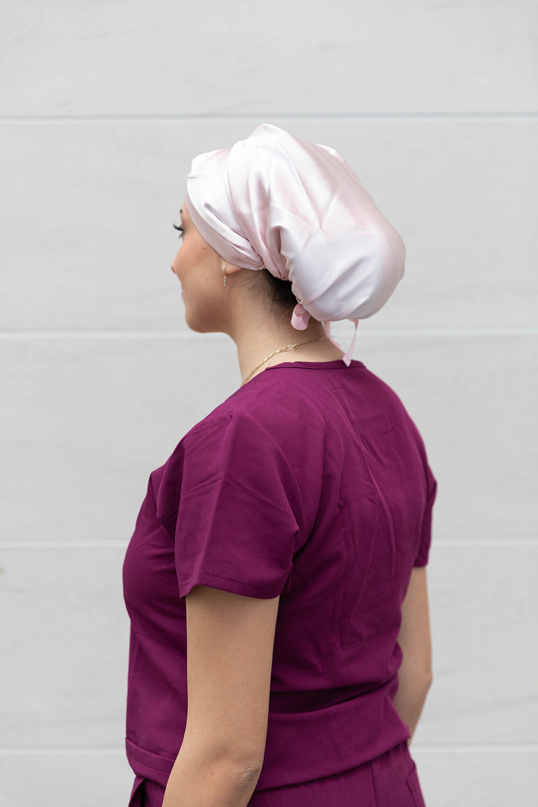 Cherry Blossom Silk Bouffant Surgical Cap